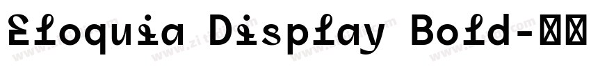 Eloquia Display Bold字体转换